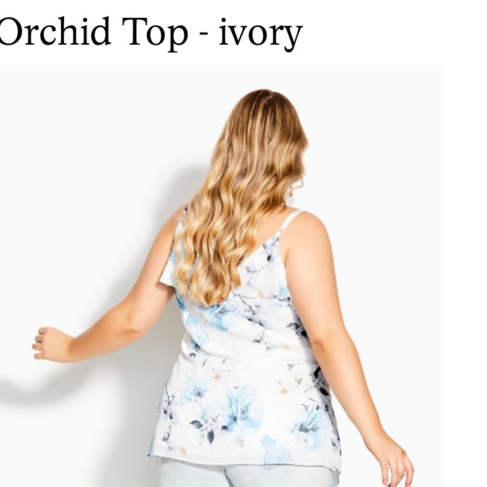 Orchid Top Ivory City Chic Size Large (18/20)